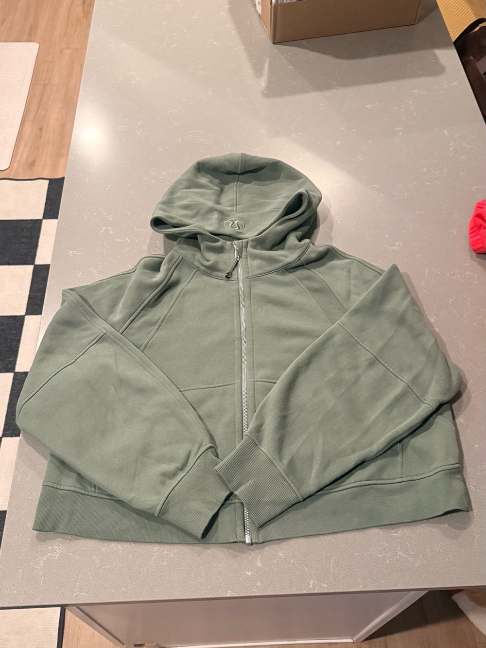 Lululemon Scuba Zip-up Jacket Grey Eucalyptus